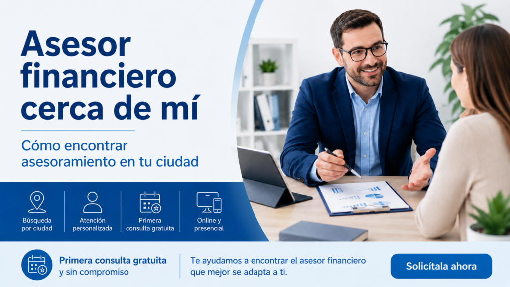 asesor financiero cerca de su ubicación y valorando una primera consulta gratuita